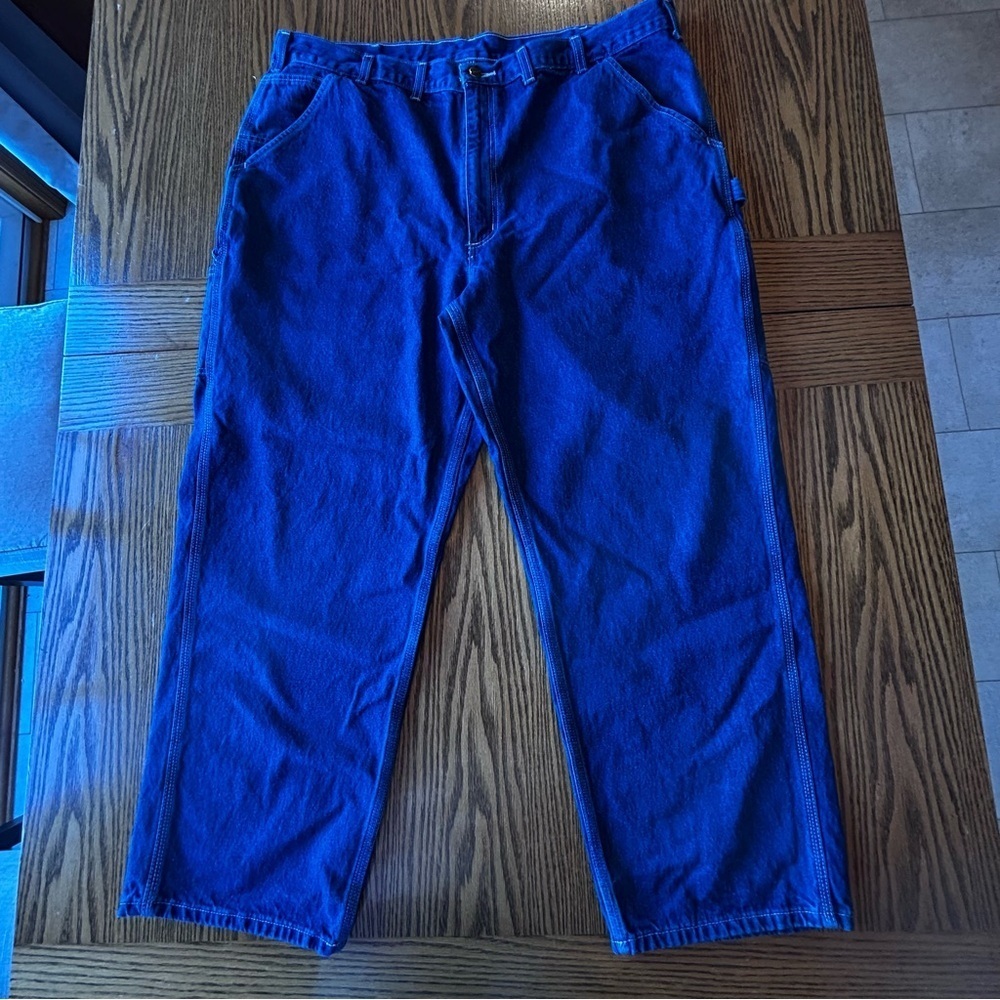 Carhartt Men's Loose Fit Denim Blue Jeans Size 44 X 30